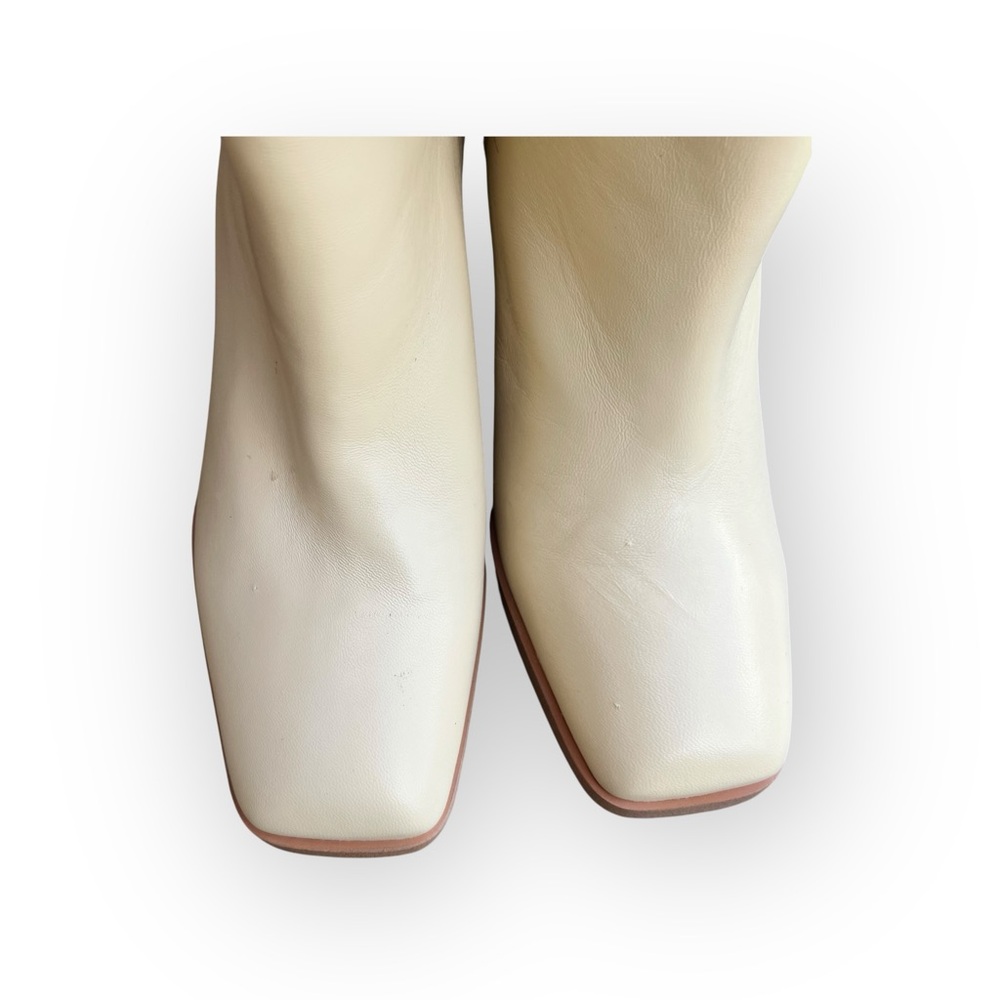 Sam Edelman Cream Knee-High Leather Boots 3.25” heels - Picture 13 of 15